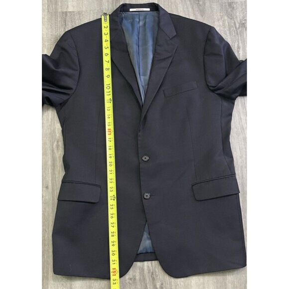Hickey Freeman Milburn II Jacket Men's Size 46L Suit Coat 100% Worsted Wool Blue - Picture 8 of 11